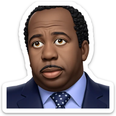 portrait of a dark-skinned male sticker