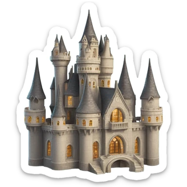 Beauty and the beast castle sticker