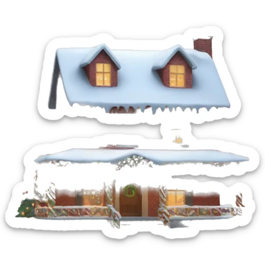 Christmas house sticker