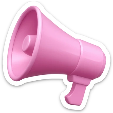 megafone rosa pastel sticker