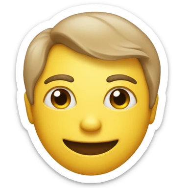 An emoji with closed eyes and an evil smile. sticker