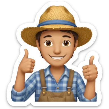 papa le gusta la iidea granjero  con puño de like sticker
