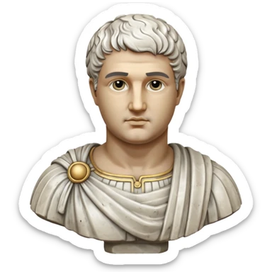 white classical roman bust sticker
