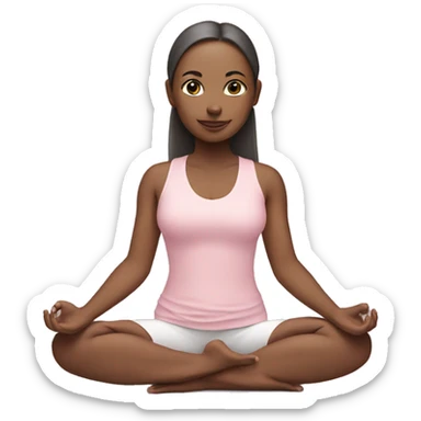 yoga girl wearing light pink  sticker