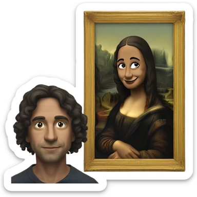 Alex Consani Mona Lisa face ￼ sticker