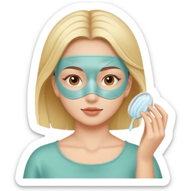 A girl doing skincare sticker