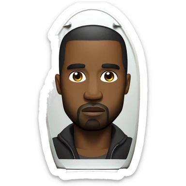 Kanye west on the Ski Bodo toilet sticker
