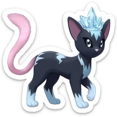 Umbreon-Glaceon-Sylveon-hybrid-animal-Fakémon-Pokémon-fusion sticker
