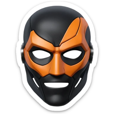 Death stroke mask all black sticker