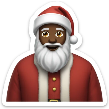Black santa Claus sticker