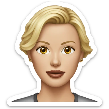 ultra realistic charlize theron wearing shirt sticker