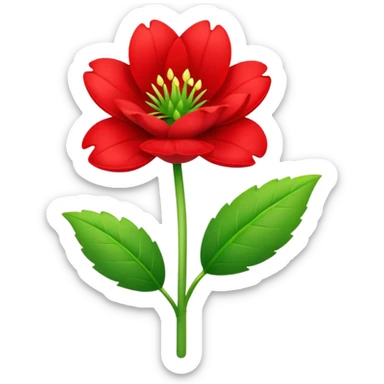 Broto de planta de flor vermelha sticker
