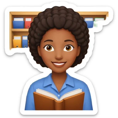 Bookstore Clerk black woman sticker