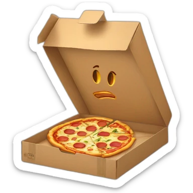 pizza under a box trap sticker