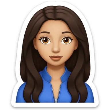 Mya, R&B Singer with long dark brown hair  sticker