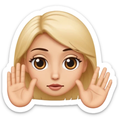 rolling eyes with sassy hand sticker