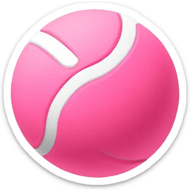 baby pink Tennis ball sticker