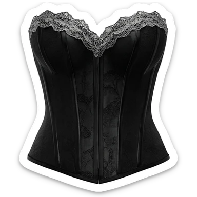 gothic lace corset black sticker
