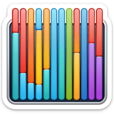 Multiple little bars merging into one big bar of survey. sticker