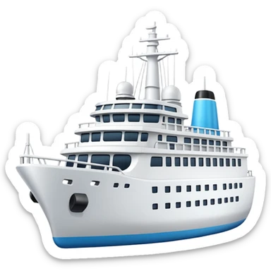 navio cruzeiro cor branca sticker