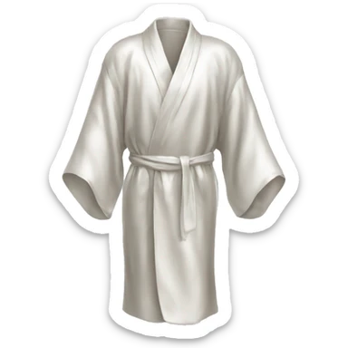 silk robe white sticker