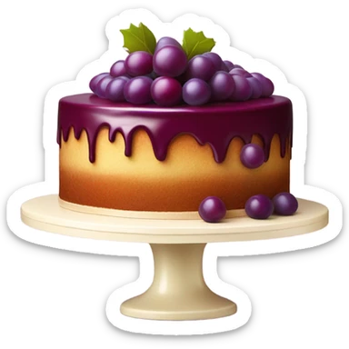 A birthday cake made from wine sticker
