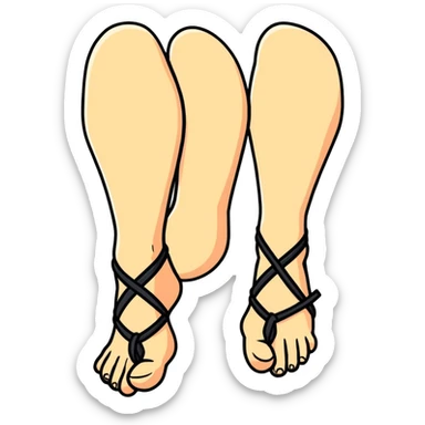 Feet tied up sticker