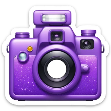 Glitter Camera Purple sticker