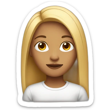 A mulatto teenager with straight hair and a laptop sticker