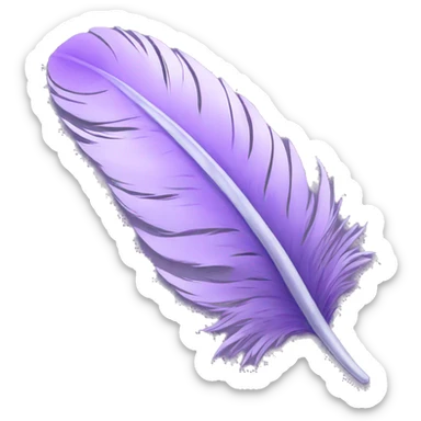 lilac feather sticker