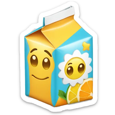 juice box with a weight as a design sticker