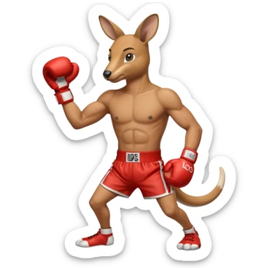 Kangaroo boxer sticker