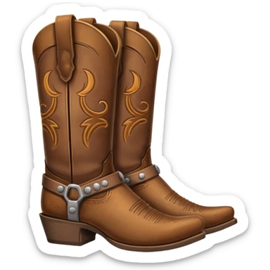 Cowboy boots sticker