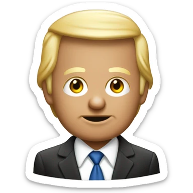 Mijn contact Jitze als aap de gillend weg rent van Trump sticker