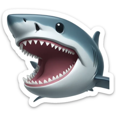 shark laughing with closed mouth sticker