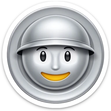 silberner präsentierteller mit haube sticker