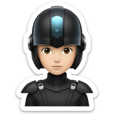 time traveler in black clothes sticker