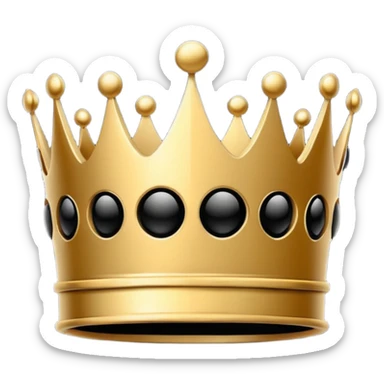 black premium logo crown simple sticker