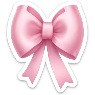 light pink ribbon bow sticker