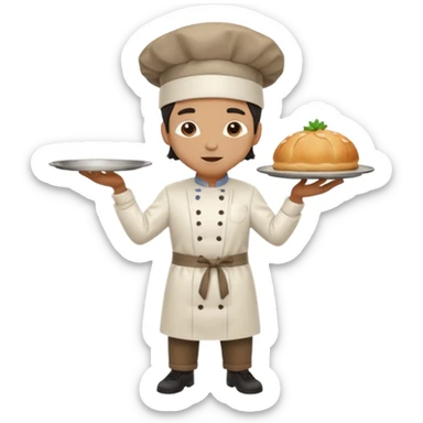 High resolution of   realistic full body chef distorted , no extra hybrid sticker