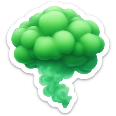 green puff of smoke sticker