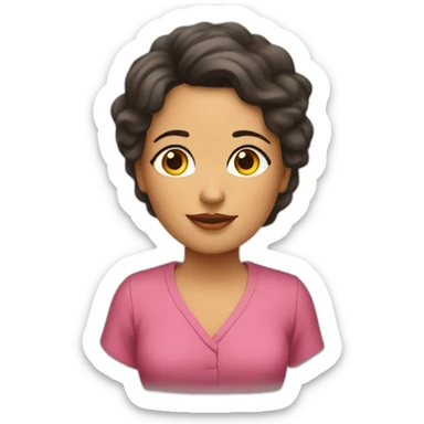 Mama y niña morena sticker