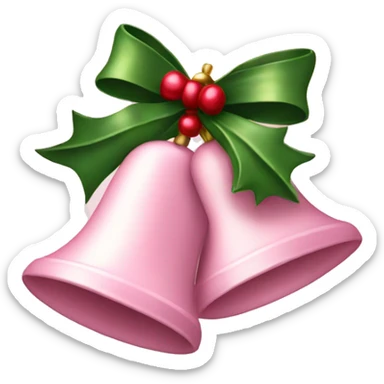 Light pink Christmas bells sticker
