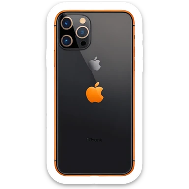 Orange iphone 17 pro max facing away from camera sticker