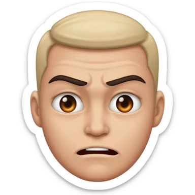 Mean face but loving  sticker