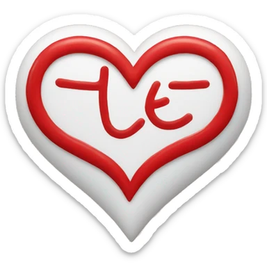 A heart with “ je t’aime” written inside  sticker