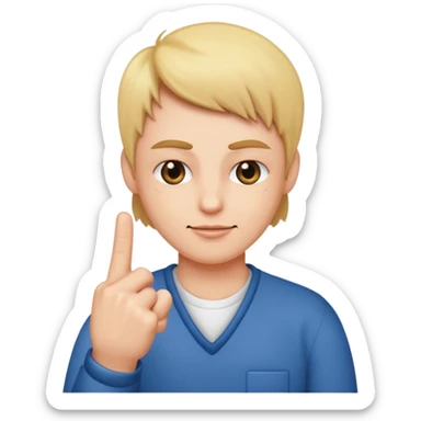 A sweet person giving the middle finger sticker