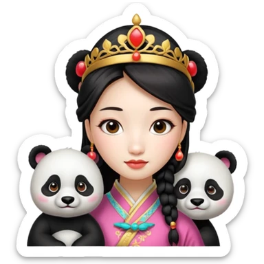 princesse chinoise panda sticker