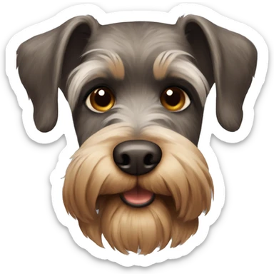 brown schnauzer sticker