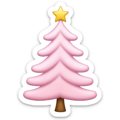 light pink christmas tree sticker
